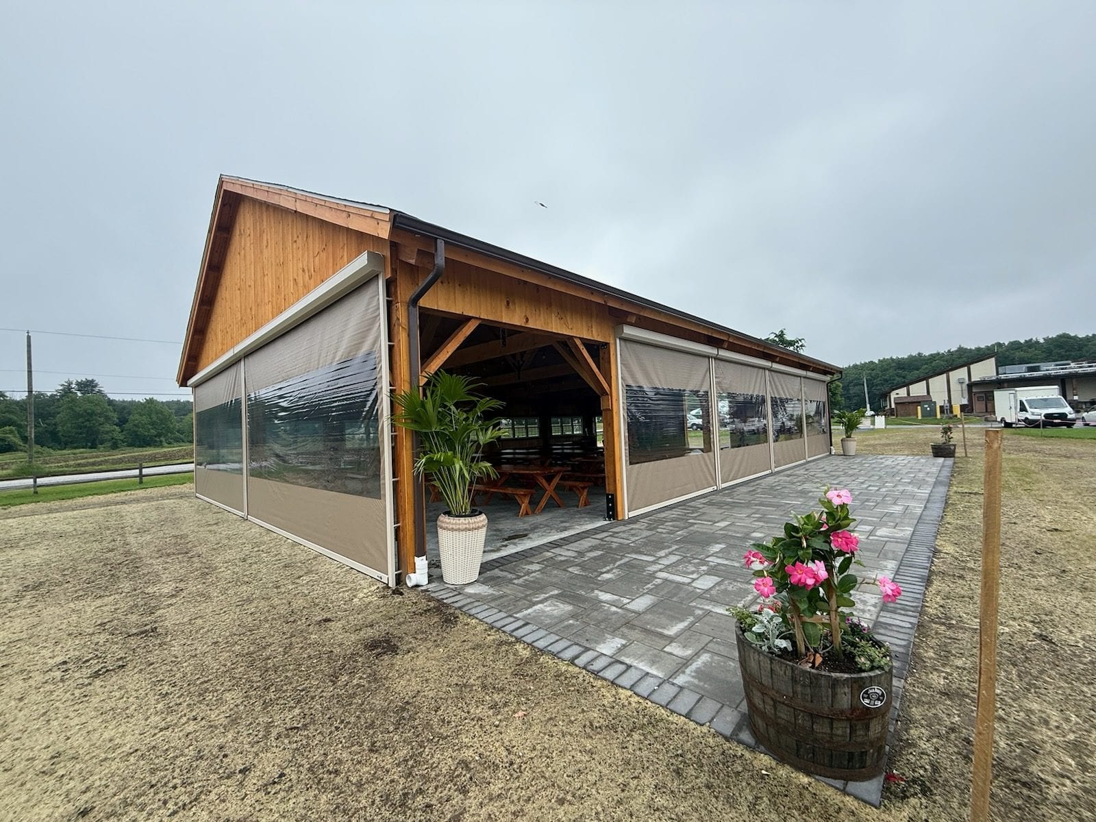 Motorized screen — Verral Farms wide